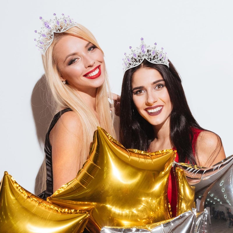 TAROSE Crowns for Women, Queen Crystal Gold Silver Tiaras with White Rhinestone and Combs, Goddess Crown for Wedding Bride Birthday Princess Bridal Shower Hair Accessories for Women - Image 5